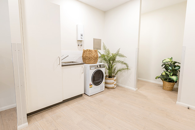Spacious laundry area at disability accommodation in Murarrie, Brisbane