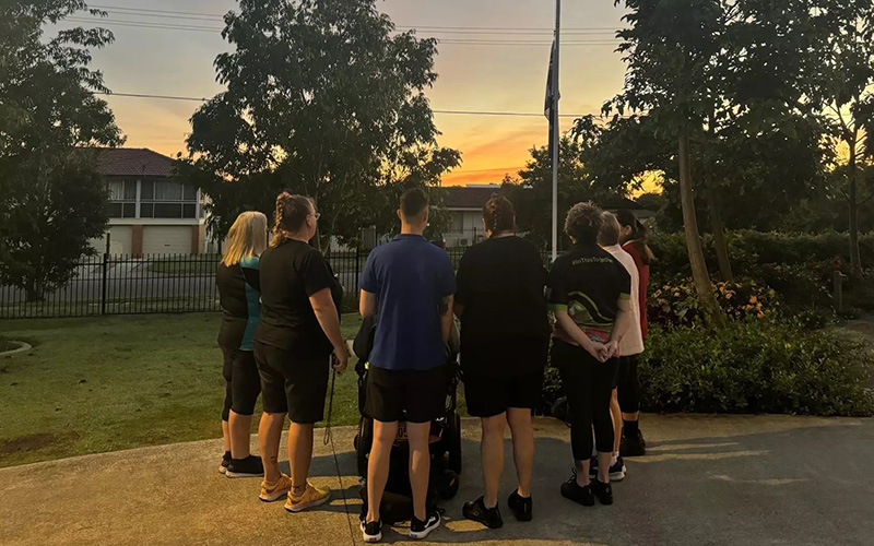 ANZAC Day dawn service at John Wesley Gardens aged care facility