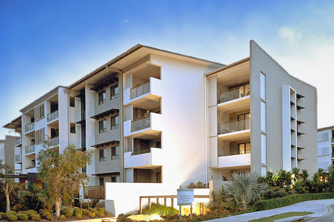 View of Melaleuca Retirements Living Apartments, in Wheller on The Park Village, Chermside