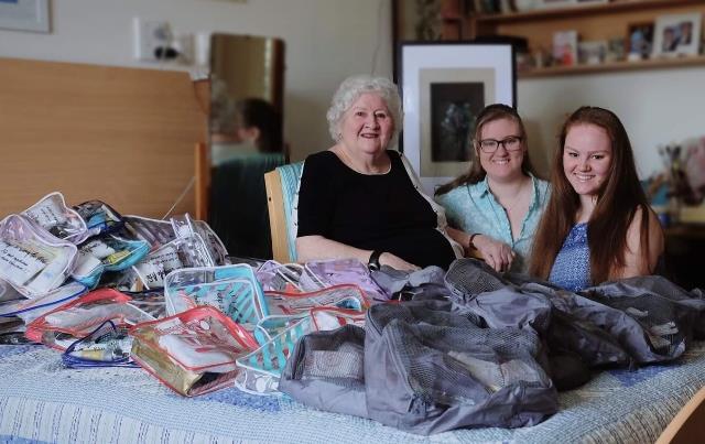 Woman with her granddaughters