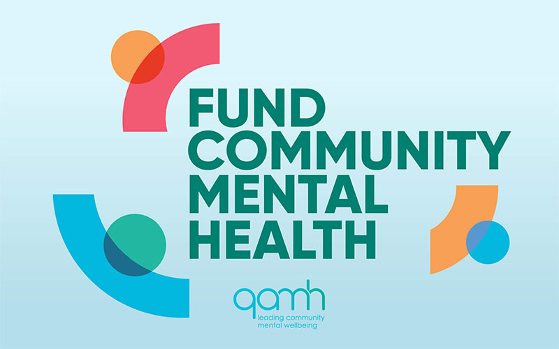 QAMH ‘Fund Community Mental Health’ logo